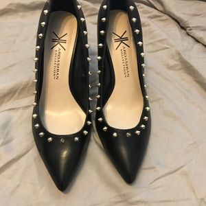 Black studded kardashian heels